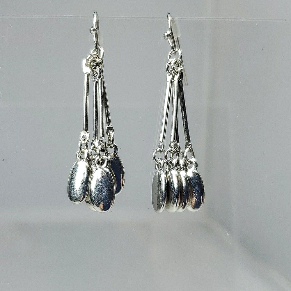 Bijou drive silver dangle earrings